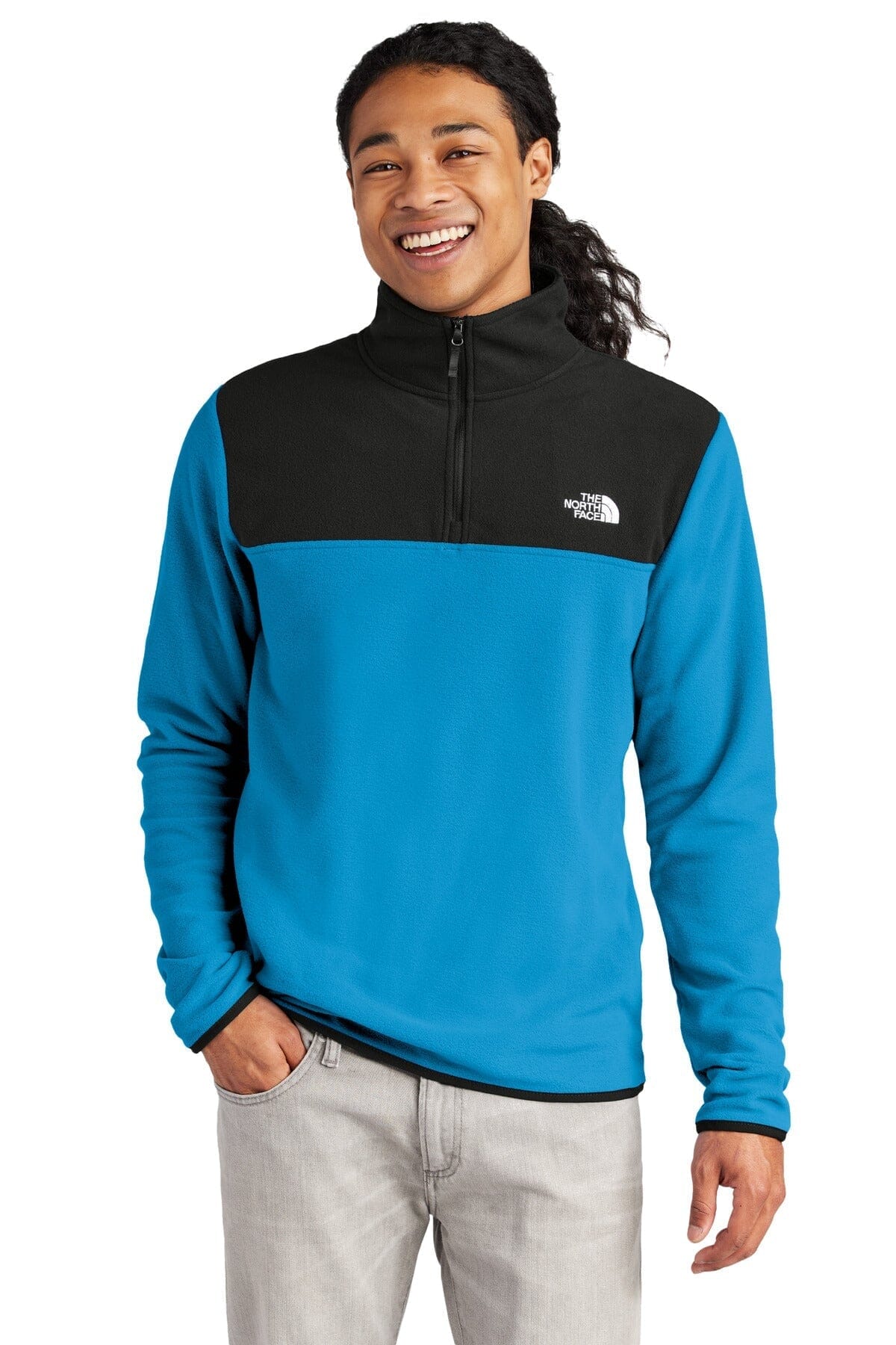 Suéter de microforro polar Glacier con cremallera de un cuarto para hombre de TNF ®