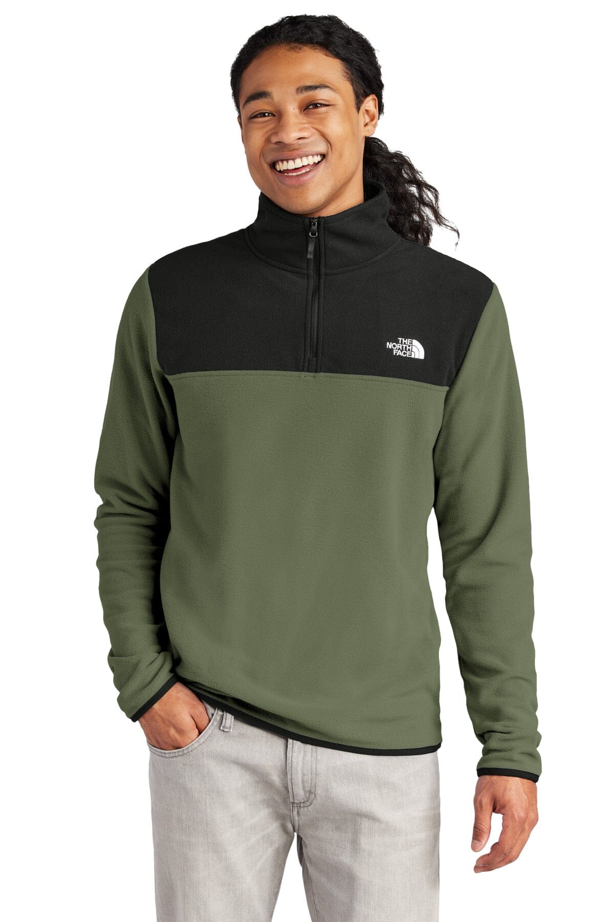 Suéter de microforro polar Glacier con cremallera de un cuarto para hombre de TNF ®
