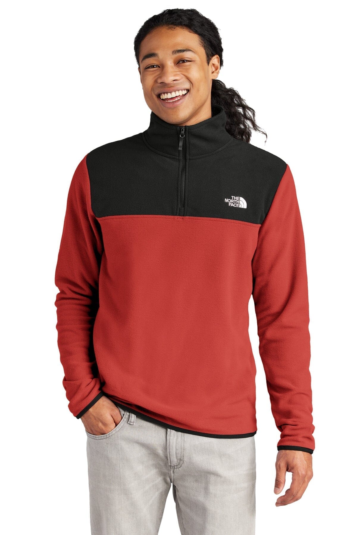 Suéter de microforro polar Glacier con cremallera de un cuarto para hombre de TNF ®