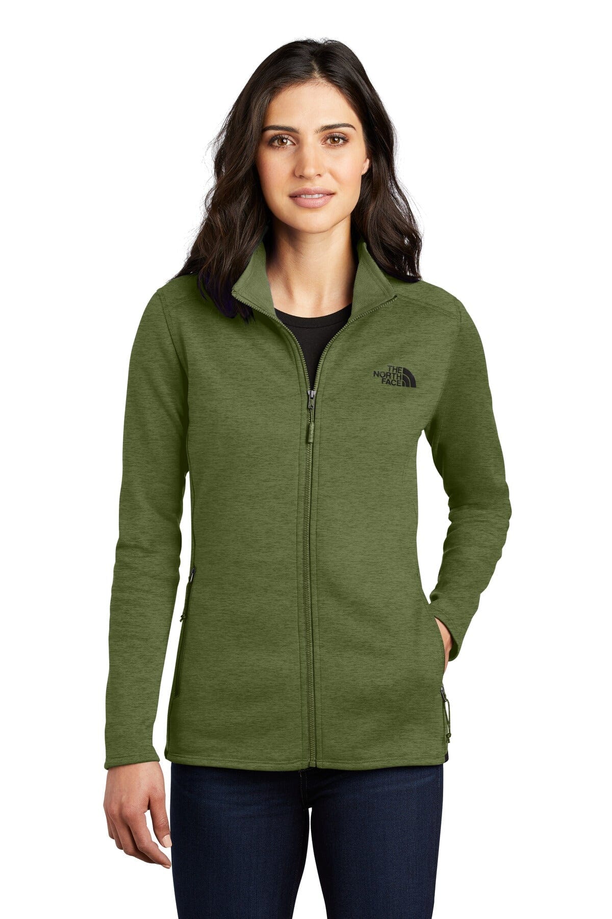 Chaqueta de forro polar elástico con cremallera completa para mujer de TNF